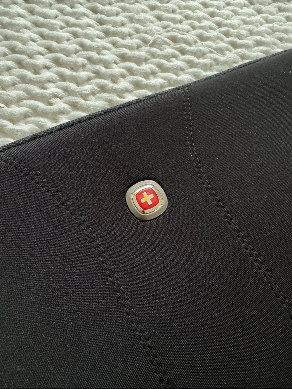 Wenger Black Tablet Sleeve with Red Logo Accent